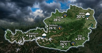 Gewitter und Schauer in Österreich