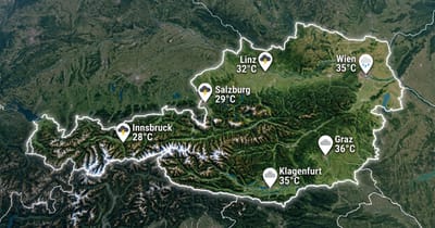 Österreich: Hitze und Gewitter