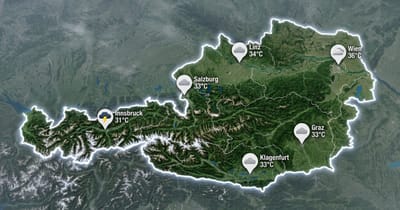 Österreich: heiß und oft bedeckt