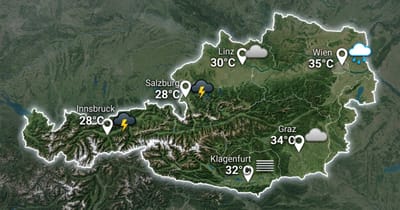 Österreich: Hitze und Gewitter