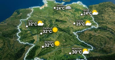 Deutschland: sonnig und warm