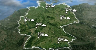 Deutschland: heiß und bedeckt