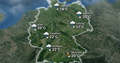 Regenreicher Dienstag in Deutschland