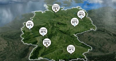 Regen, Gewitter, bis 35 Grad