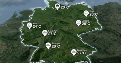 Deutschland: Regen und Wolken