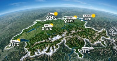 Schweiz: heiß und meist sonnig