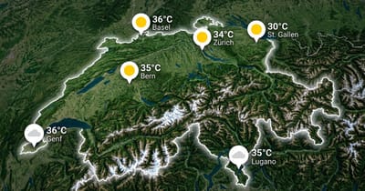 Schweiz: sonnig und sehr heiß