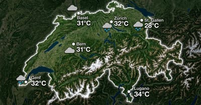 Schweiz: warm, teils Schauer