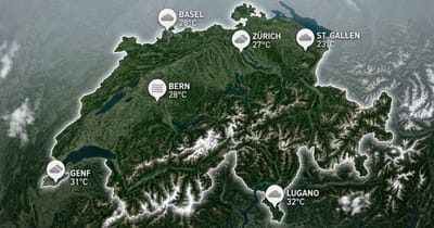 Schweiz: warm und oft bedeckt