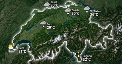 Schweiz: warm, im Süden Gewitter