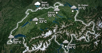 Schweiz: warm und oft bedeckt