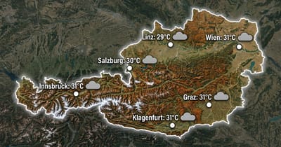 Österreich: warm und bedeckt