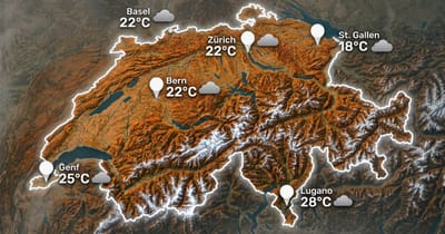 Schweiz: Viele Wolken, mild